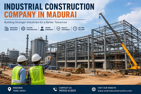 Industrial Construction Company in Madurai, Affordable House Construction in Valar Nagar with Loan Facility